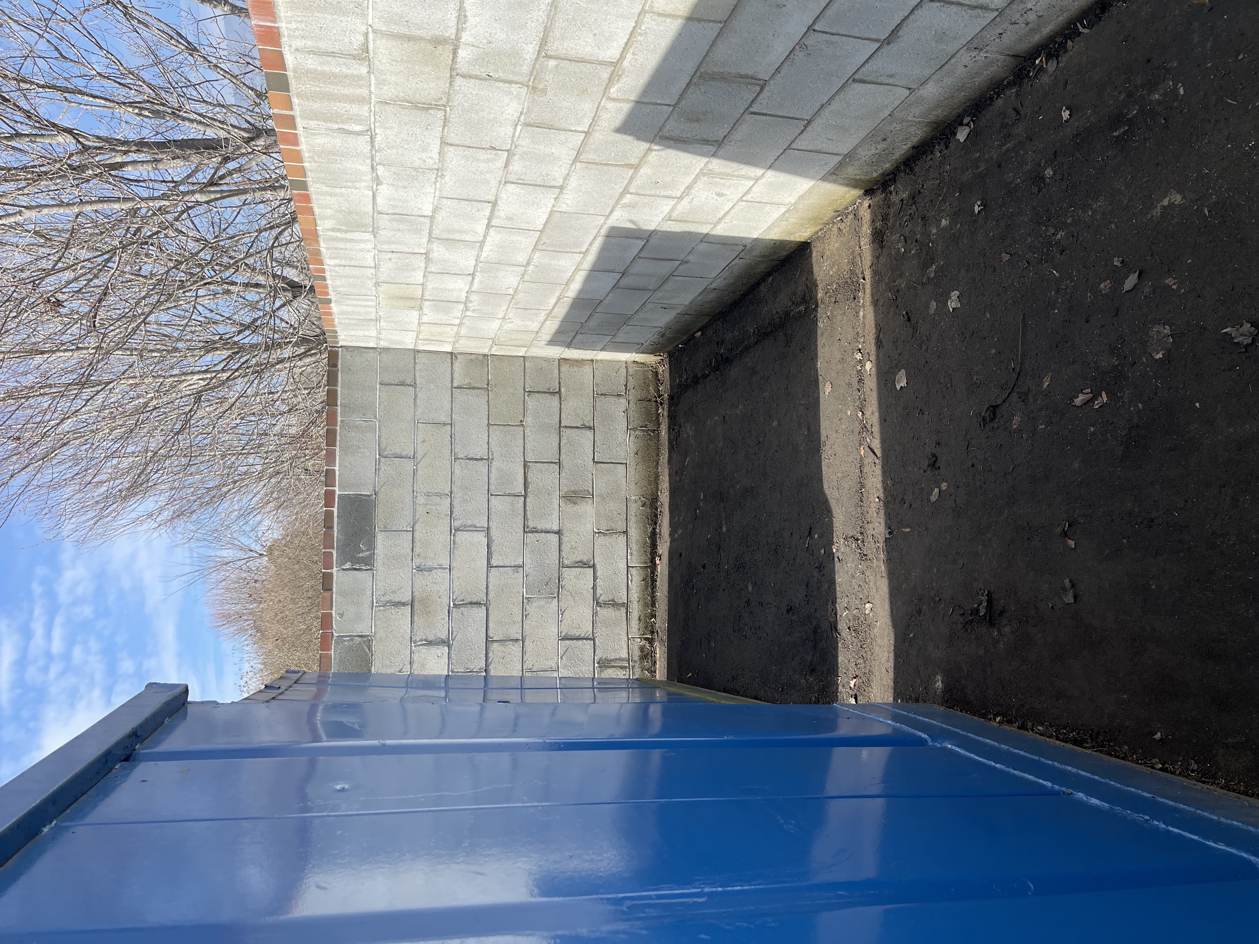 Dumpster pad after cleanup